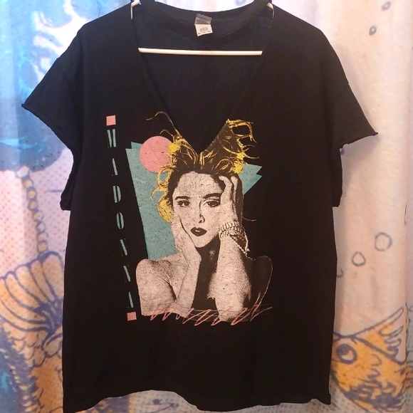 Tops - 90s Madonna Choker Neck tee